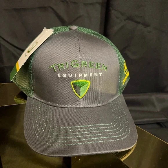 John Deere TriGreen Equipment Gray and Green Cap NWT - Picture 7 of 9
